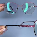 عینک فریم فلزی گربه ای   010490