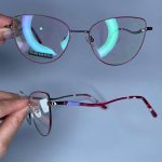 عینک فریم فلزی گربه ای   010502