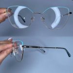 عینک فریم فلزی گربه ای  010506