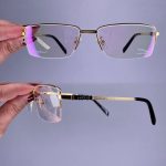 عینک نیم فریم مستطیلی  010585
