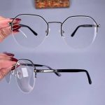 عینک نیم فریم زاویه دار  010619