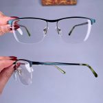 عینک نیم فریم مستطیلی  010623