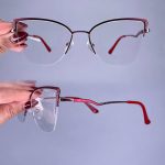 عینک نیم فریم گربه ای  010633