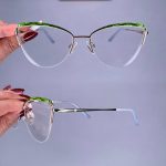 عینک نیم فریم گربه ای  010652