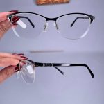 عینک نیم فریم گربه ای  010683