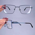 عینک فریم فلزی مستطیلی   010687