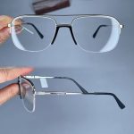 عینک نیم فریم دوپل مستطیلی دماغه یک تیکه 010692