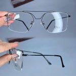 عینک نیم فریم دوپل زاویه دار   010693