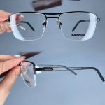 عینک نیم فریم دوپل مستطیلی  010694