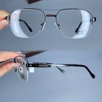 عینک نیم فریم دوپل زاویه دار  010691