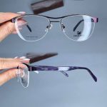 عینک نیم فریم دوپل زاویه دار  010702