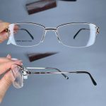 عینک نیم فریم مستطیلی دماغه یک تیکه  010703