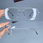 عینک نیم فریم دوپل زاویه دار دماغه یک تیکه  010700