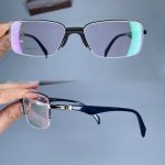 عینک نیم فریم مستطیلی دماغه یک تیکه  010707