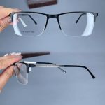 عینک نیم فریم مستطیلی دماغه یک تیکه  010709
