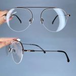 عینک نیم فریم دوپل پایین گرد  010712