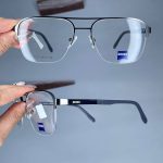 عینک نیم فریم دوپل زاویه دار  010715
