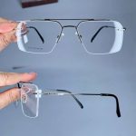 عینک نیم فریم دوپل زاویه دار  010718