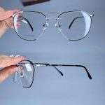 عینک نیم فریم دوپل زاویه دار  010727