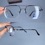 عینک نیم فریم دوپل زاویه دار  010726