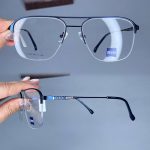 عینک نیم فریم دوپل زاویه دار  010729