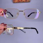 عینک فریم فلزی مستطیلی  010745