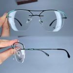 عینک نیم فریم دوپل زاویه دار  010739
