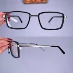 عینک فریم فلزی مستطیلی  010829