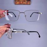 عینک فریم فلزی مستطیلی  010763