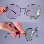 عینک فریم فلزی زاویه دار  010834