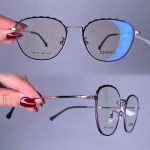 عینک فریم فلزی زاویه دار  010836