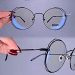 عینک فریم فلزی گرد  010837