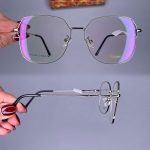 عینک فریم فلزی مربعی  010839