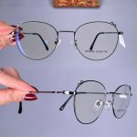 عینک فریم فلزی گرد    010840