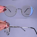 عینک فریم فلزی گرد  010848