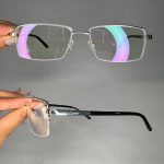 عینک نیم فریم مستطیلی   010779