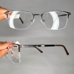 عینک نیم فریم مستطیلی  010789