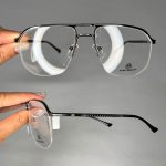 عینک نیم فریم دوپل زاویه دار  010793