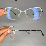 عینک نیم فریم گربه ای  010774