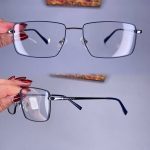 عینک فریم فلزی مستطیلی  010804
