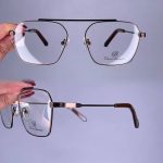 عینک فریم فلزی دوپل زاویه دار  010913