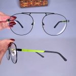 عینک فریم فلزی دوپل گرد   010921