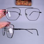 عینک فریم فلزی دوپل زاویه دار   010929