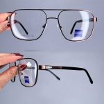 عینک فریم فلزی دوپل زاویه دار   010933