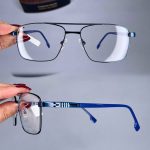 عینک فریم فلزی دوپل زاویه دار   010939