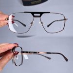 عینک فریم فلزی دوپل زاویه دار   010944