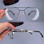 عینک فریم فلزی دوپل زاویه دار  010949