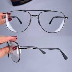 عینک فریم فلزی دوپل زاویه داردماغه یک تیکه   010954