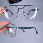 عینک فریم فلزی دوپل زاویه دار   010957