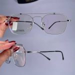 عینک فریم فلزی دوپل زاویه دار   010958